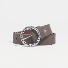 Ремень женский, ширина 3 см, винт, пряжка метал, цвет светло-коричневый No Brand