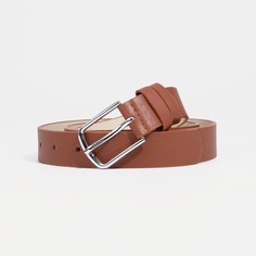 Ремень женский, ширина 3 см, винт, пряжка метал, цвет рыжий No Brand