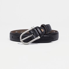 Ремень женский, ширина 2,5 см, винт, пряжка метал, цвет черный No Brand