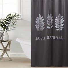 Штора для ванной этель natural print 145 х 180 см, полиэстер