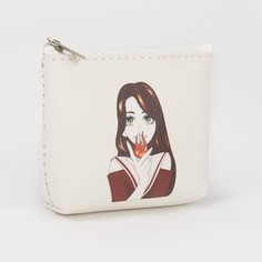 Кошелек на молнии, цвет белый No Brand