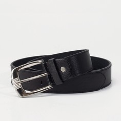 Ремень мужской, ширина 3,6 см, винт, пряжка металл, цвет черный No Brand