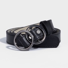 Ремень женский, ширина 2,3 см, пряжка металл, цвет черный No Brand