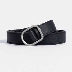 Ремень женский, ширина 2,3 см, пряжка металл, цвет черный No Brand