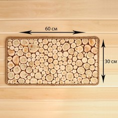 Панно из можжевельника прямоугольное подрезное 30х60 см No Brand