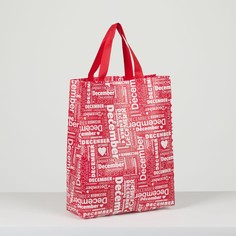 Сумка хозяйственная без застежки, цвет красный No Brand
