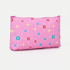 Косметичка простая, отдел на молнии, цвет розовый No Brand