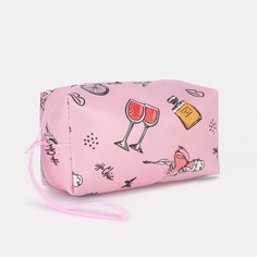 Косметичка на молнии, цвет розовый No Brand