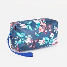Косметичка на молнии, цвет синий No Brand