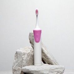 Электрическая зубная щетка luazon lp-009, вибрационная, 8500 дв/мин, 4 насадки, 2хаа,розовая