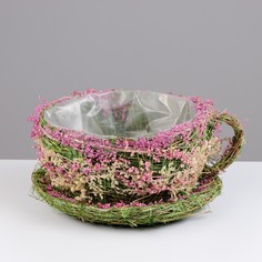 Кашпо из травы 27x21x11cm No Brand