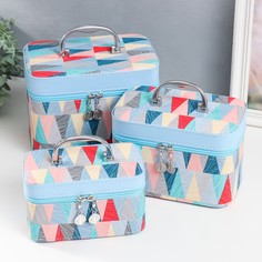 Шкатулка кожзам с зеркалом No Brand
