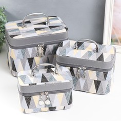 Шкатулка кожзам с зеркалом No Brand