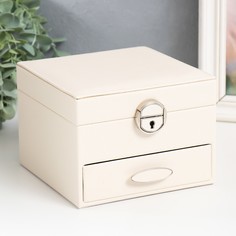 Шкатулка кожзам для украшений No Brand