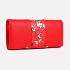Кошелек на магнитах, цвет красный No Brand