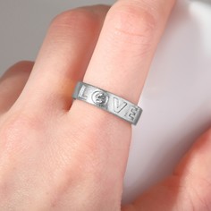 Кольцо love, цвет серебро, безразмерное Queen Fair