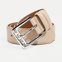 Ремень женский, ширина 3.5 см, винт, пряжка металл, цвет бежевый No Brand