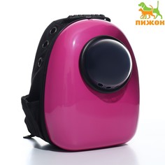 Рюкзак для переноски животных с окном для обзора, 32 х 25 х 42 см, фиолетовый Пижон