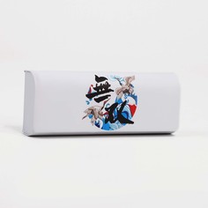 Футляр для очков на магните, 15.5 см х 3.3 см х 6 см, салфетка, цвет белый No Brand