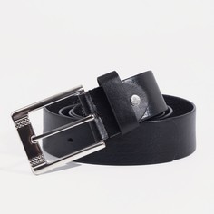 Ремень, ширина 3 см, винт, пряжка металл, цвет черный No Brand