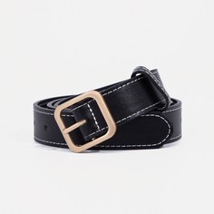 Ремень женский, ширина 2,7 см, пряжка металл, цвет черный No Brand