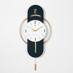 Часы настенные, серия: маятник, 72 х 35 см, d-24 см No Brand