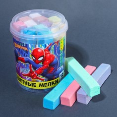 Набор цветных мелков человек-паук, 12 штук, 10 цветов Marvel