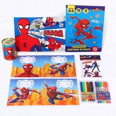 Подарочный набор первоклассника, 10 предметов, человек-паук Marvel