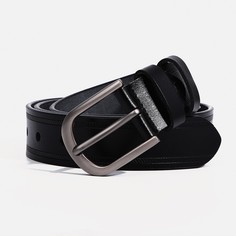 Ремень женский, ширина 3,2 см, винт, пряжка металл, цвет черный No Brand