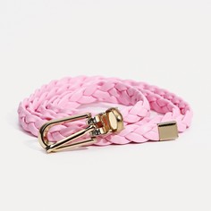 Ремень женский, ширина 1 см, пряжка металл, цвет розовый No Brand