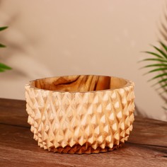 Салатник 20х20х10 см, тиковое дерево No Brand