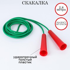 Скакалка 2.8 м, на рост 167-174 см, цветная No Brand