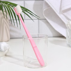 Сверхмягкая зубная щетка, 10000 щетинок, ровная, розовая No Brand