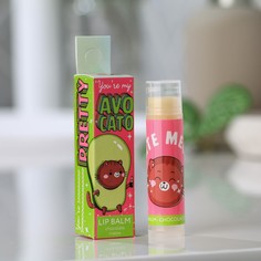 Бальзам для губ avocato: с маслом ши, аромат шоколад Beauty Fox