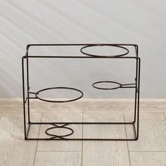 Подставка для цветов, напольная, на 2 горшка, d = 16 см, бронзовая No Brand
