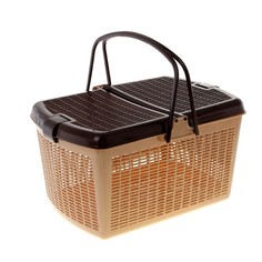 Корзина 47х36х27,5 см, коричневая No Brand