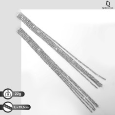 Серьги висячие со стразами Queen Fair