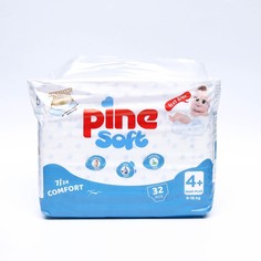 Подгузники детские pine soft 4+ maxi plus (9-16 kg), 32 шт No Brand