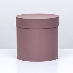 Шляпная коробка кофейная, 18 х 18 см No Brand