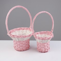 Набор корзин, 2 шт, 27×19/32 см, 23×16/27 см, ива No Brand