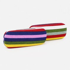 Футляр для очков хлопушка, салфетка, цвет разноцветный No Brand