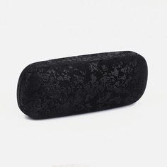 Футляр для очков хлопушка, салфетка, цвет черный No Brand