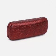 Футляр для очков хлопушка, салфетка, цвет бордовый No Brand