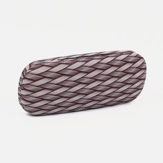 Футляр для очков хлопушка, салфетка, цвет коричневый No Brand