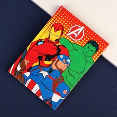 Блокнот а6, 40 листов в твердой обложке, мстители Marvel