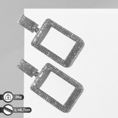 Серьги висячие со стразами Queen Fair