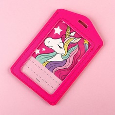 Чехол для бейджа, кожзам, минни маус и единорог Disney