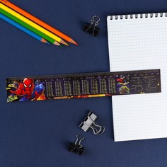 Линейка-закладка пластиковая 25 см, Marvel