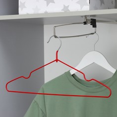 Вешалка - плечики для одежды, 40×20×0,3 см, цвет красный No Brand