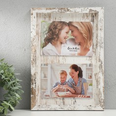 Фоторамка дерево, pvc на 2 фото 10х15 см No Brand